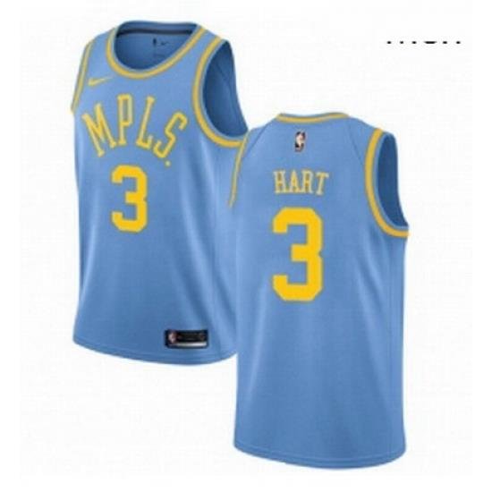 Mens Nike Los Angeles Lakers 3 Josh Hart Swingman Blue Hardwood Classics NBA Jersey