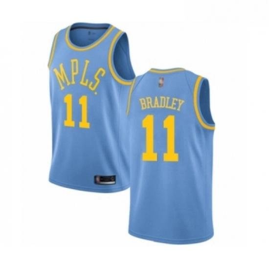 Youth Los Angeles Lakers 11 Avery Bradley Authentic Blue Hardwood Classics Basketball Jersey