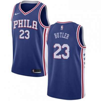 Mens Nike Philadelphia 76ers 23 Jimmy Butler Swingman Blue NBA Jersey Icon Edition