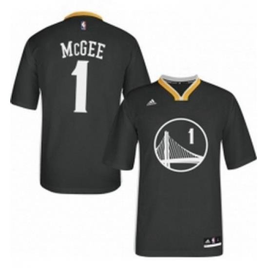 Womens Adidas Golden State Warriors 1 JaVale McGee Authentic Black Alternate NBA Jersey