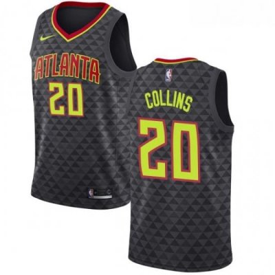 Womens Nike Atlanta Hawks 20 John Collins Swingman Black Road NBA Jersey Icon Edition