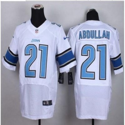 New Lions #21 Ameer Abdullah White Men Stitched NFL Elite Jersey