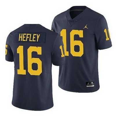 Michigan Wolverines Ren Hefley Navy Limited Men'S Jersey