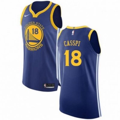 Mens Nike Golden State Warriors 18 Omri Casspi Authentic Royal Blue Road NBA Jersey Icon Edition