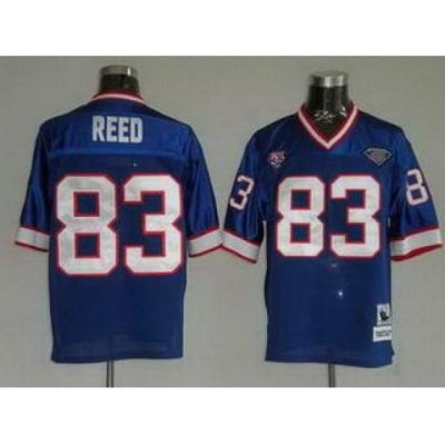 Buffalo Bills 1990 83 Andre Reed Blue Throwback Jerseys