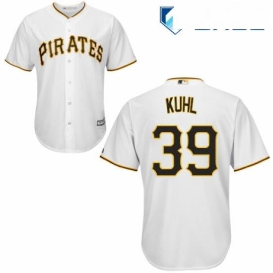 Youth Majestic Pittsburgh Pirates 39 Chad Kuhl Authentic White Home Cool Base MLB Jersey