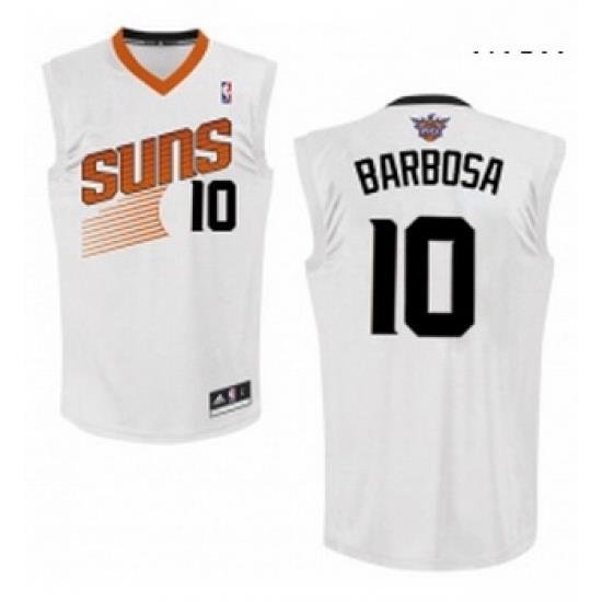 Mens Adidas Phoenix Suns 10 Leandro Barbosa Swingman White Home NBA Jersey