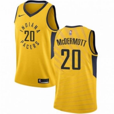 Mens Nike Indiana Pacers 20 Doug McDermott Swingman Gold NBA Jersey Statement Edition