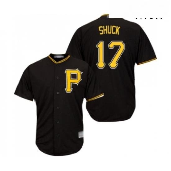 Mens Pittsburgh Pirates 17 JB Shuck Replica Black Alternate Cool Base Baseball Jersey