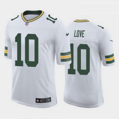 men jordan love green bay packers white vapor limited jersey