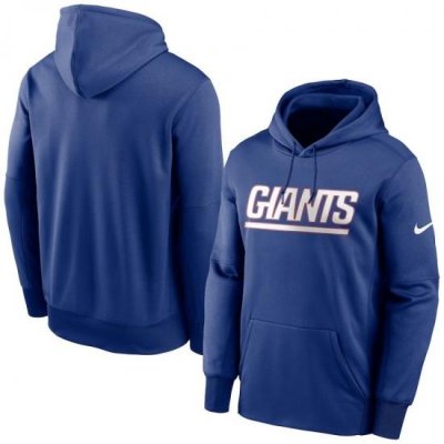 Men New York Giants Nike Fan Gear Wordmark Performance Pullover Hoodie Royal