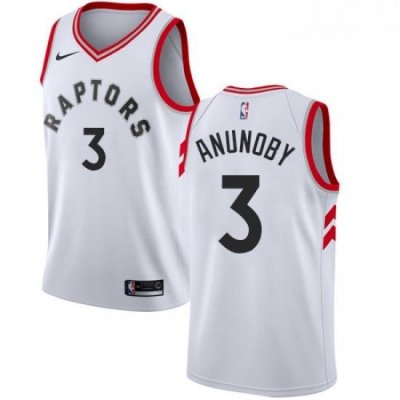 Youth Nike Toronto Raptors 3 OG Anunoby Swingman White NBA Jersey Association Edition