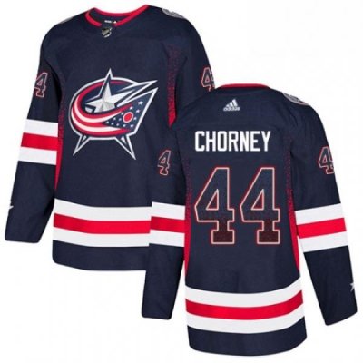 Mens Adidas Columbus Blue Jackets 44 Taylor Chorney Authentic Navy Blue Drift Fashion NHL Jersey