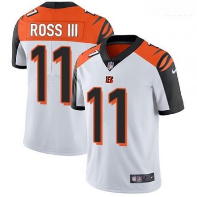 Bengals 11 John Ross III White Men Stitched Football Vapor Untouchable Limited Jersey