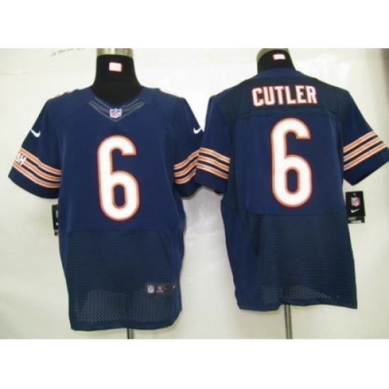 Nike Chicago Bears 6 Jay Cutler Blue Elite NFL Jersey