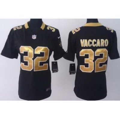 Women Nike NeW Orleans Saints 32 Kenny Vaccaro Black NFL Jerseys