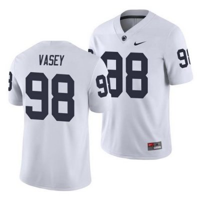 penn state nittany lions dan vasey white college football men's jersey