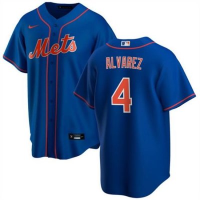 Men NeW York Mets 4 Francisco  C1lvarez Royal Cool Base Stitched Baseball Jersey