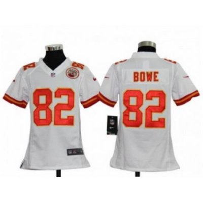 Youth Nike NFL Kansas City Chiefs #82 DWayne BoWe White Jerseys