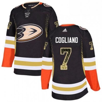 Mens Adidas Anaheim Ducks 7 Andrew Cogliano Authentic Black Drift Fashion NHL Jersey