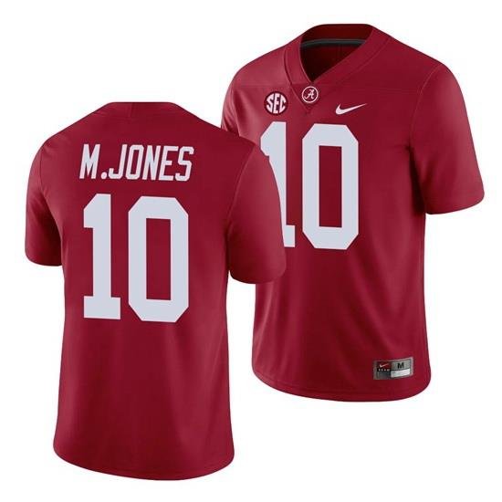 Alabama Crimson Tide Mac Jones Game Crimson College Football Jersey