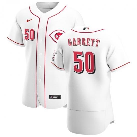 Men Cincinnati Reds 50 Amir Garrett Men Nike White Home 2020 Flex Base Player MLB Jersey