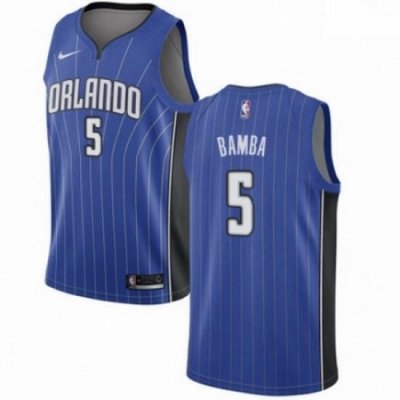 Mens Nike Orlando Magic 5 Mohamed Bamba Swingman Royal Blue NBA Jersey Icon Edition