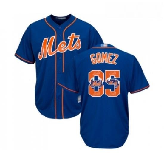 Mens NeW York Mets 85 Carlos Gomez Authentic Royal Blue Team Logo Fashion Cool Base Baseball Jersey