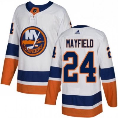 Mens Adidas New York Islanders 24 Scott Mayfield Authentic White Away NHL Jersey