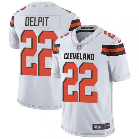 Nike Cleveland Browns 22 Grant Delpit White Men Stitched NFL Vapor Untouchable Limited Jersey