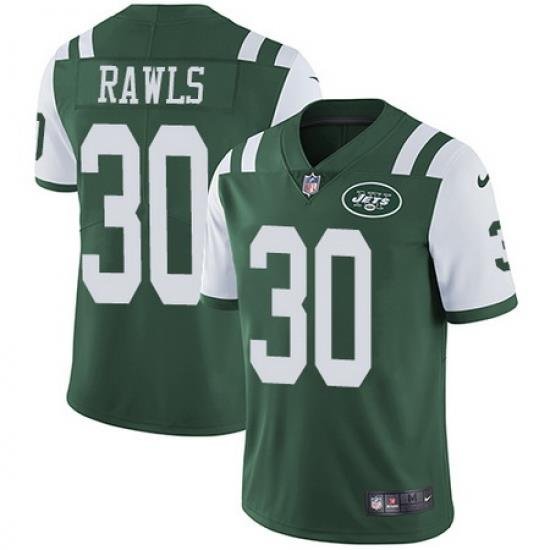 Nike Jets #30 Thomas Rawls Green Team Color Mens Stitched NFL Vapor Untouchable Limited Jersey