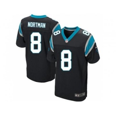 Nike Carolina Panthers 8 Brad Nortman Black Elite NFL Jersey