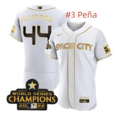 Men Houston Astros 3 Jeremy Pena 2022 World Series Champions Jersey