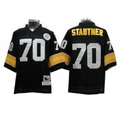 Pittsburgh Steelers 70 Stautner Black Throwback NFL Jerseys