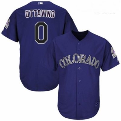 Mens Majestic Colorado Rockies 0 Adam Ottavino Replica Purple Alternate 1 Cool Base MLB Jersey