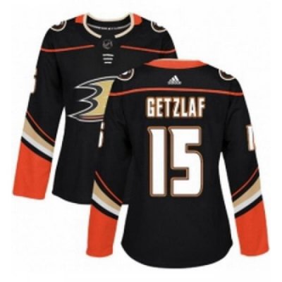 Womens Adidas Anaheim Ducks 15 Ryan Getzlaf Premier Black Home NHL Jersey