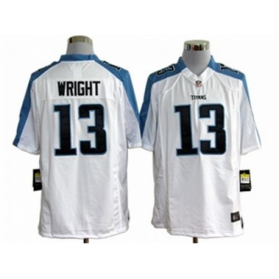 Nike Tennessee Titans 13 Kendall Wright white Game NFL Jersey