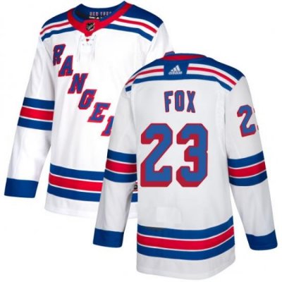 Men Adidas Rangers 23 Adam Fox White Home Stitched NHL Jersey