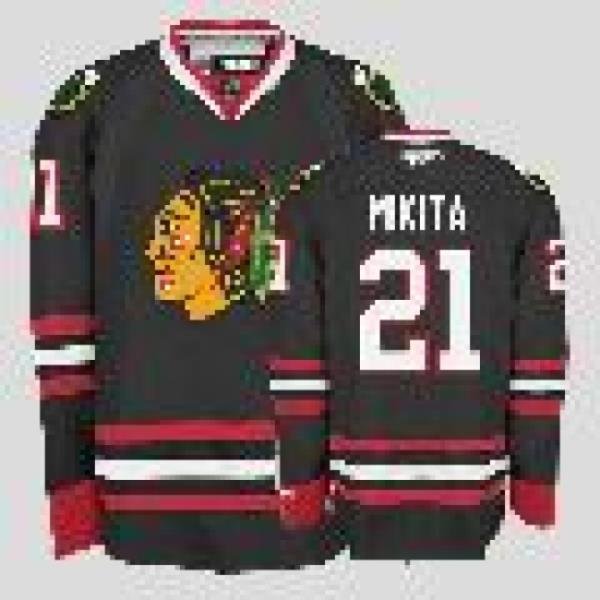 Chicago Blackhawks #21 Stan Mikita Black Hockey Jersey