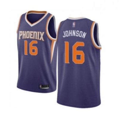 Womens Phoenix Suns 16 Tyler Johnson Authentic Purple Basketball Jersey Icon Edition