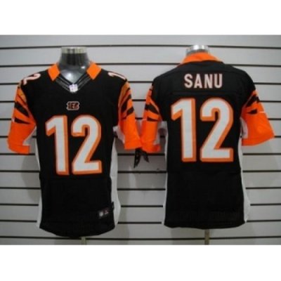 Nike Cincinnati Bengals 12 Mohamed Sanu Black Elite NFL Jersey