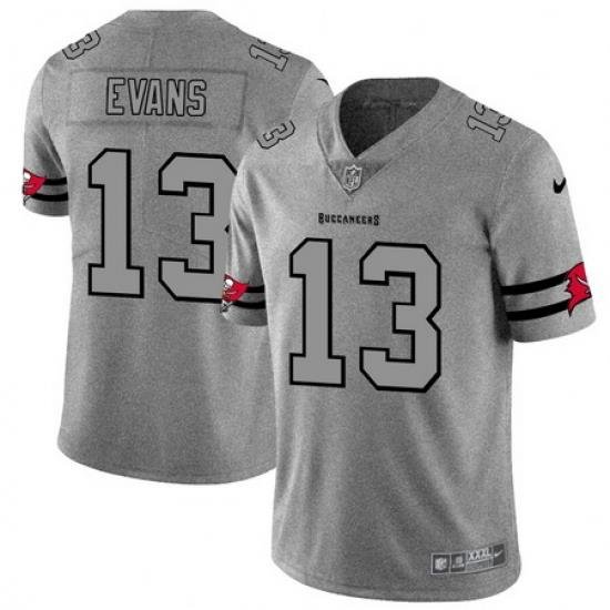 Nike Buccaneers 13 Mike Evans 2019 Gray Gridiron Gray Vapor Untouchable Limited Jersey