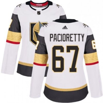 Womens Adidas Vegas Golden Knights 67 Max Pacioretty Authentic White Away NHL Jersey