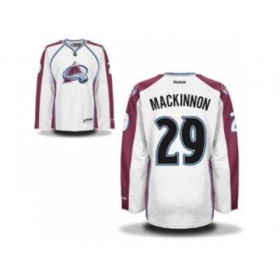 Colorado Avalanche 29 Nathan MacKinnon White NHL Jerseys