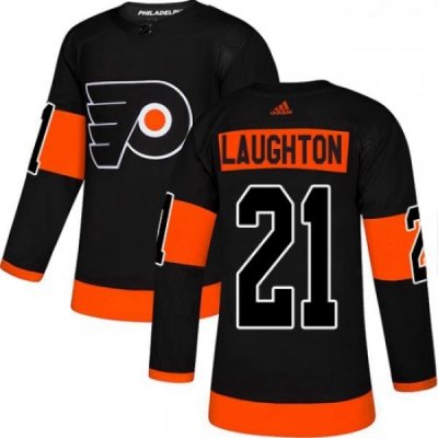 Youth Adidas Philadelphia Flyers 21 Scott Laughton Premier Black Alternate NHL Jersey