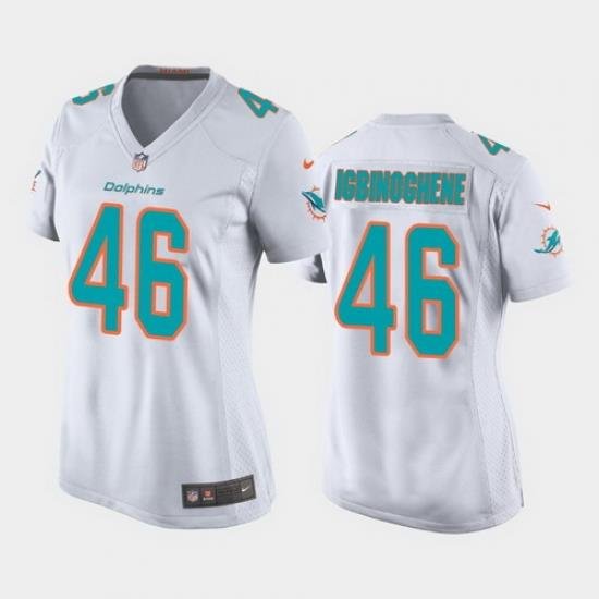 women noah igbinoghene miami dolphins white game jersey