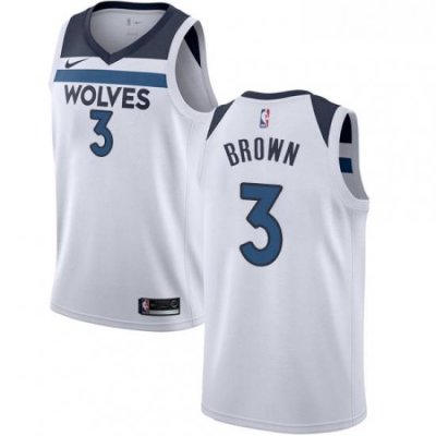 Youth Nike Minnesota Timberwolves 3 Anthony Brown Swingman White NBA Jersey Association Edition