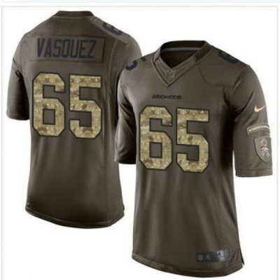 Nike Denver Broncos #65 Louis Vasquez Green Men 27s Stitched NFL Limited Salute To Service Jersey