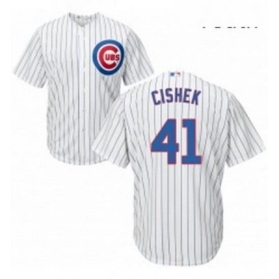 Youth Majestic Chicago Cubs 41 Steve Cishek Replica White Home Cool Base MLB Jersey