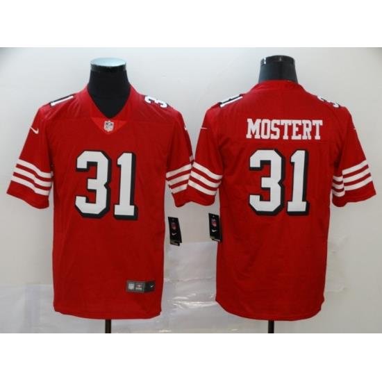 Men's San Francisco 49ers Raheem Mostert 31 Red Nike Scarlet Player Limited Jersey